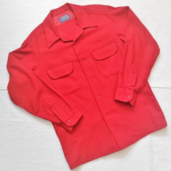 Vintage Pendleton Red Wool Shirt - Picture 1 of 4